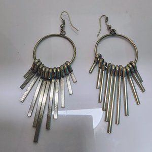 Vintage Bohemian Hippie Silver Drop and Dangle Earrings